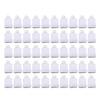 50pcs Empty Travel Bottles Keychain Holders Set Portable Travel Bottle Kit 30ml Reusable Bottle with Keychain Hook White