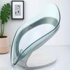 Creative Leaf-Shaped Soap Box with Suction Cup Drain Rack for Bathroom Storage and Laundry Organizer