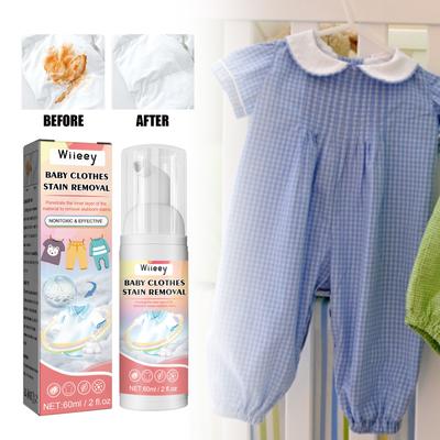 Baby Clothes Stain Remover Gentle Fragrance 60ml Laundry Cleaner Newborn Essentials Messy Eater No Dry Cleaning Infant Laundry