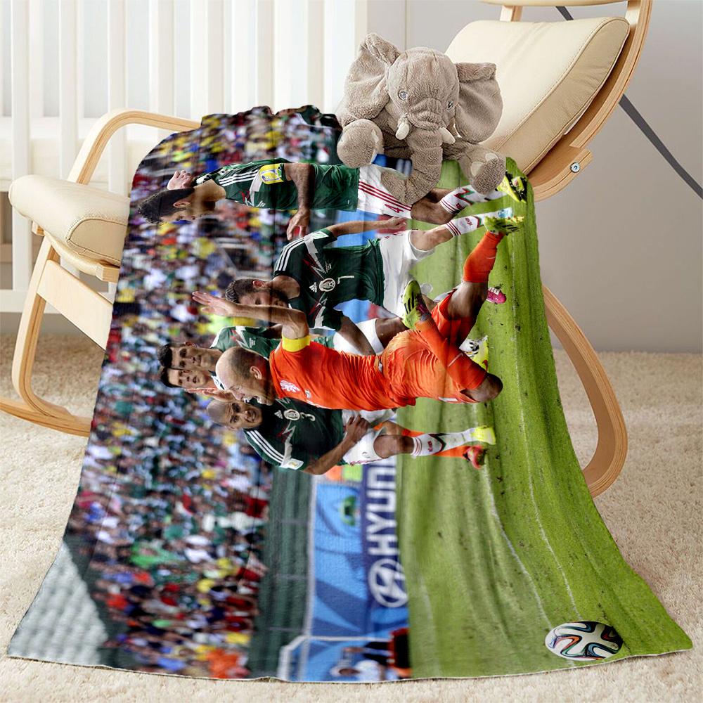 Football Match Progress Blanket Ultra-Soft Suitable for Office Seaside Bedding for All Seasons Modern Style Birthday Christmas Gift Blanket