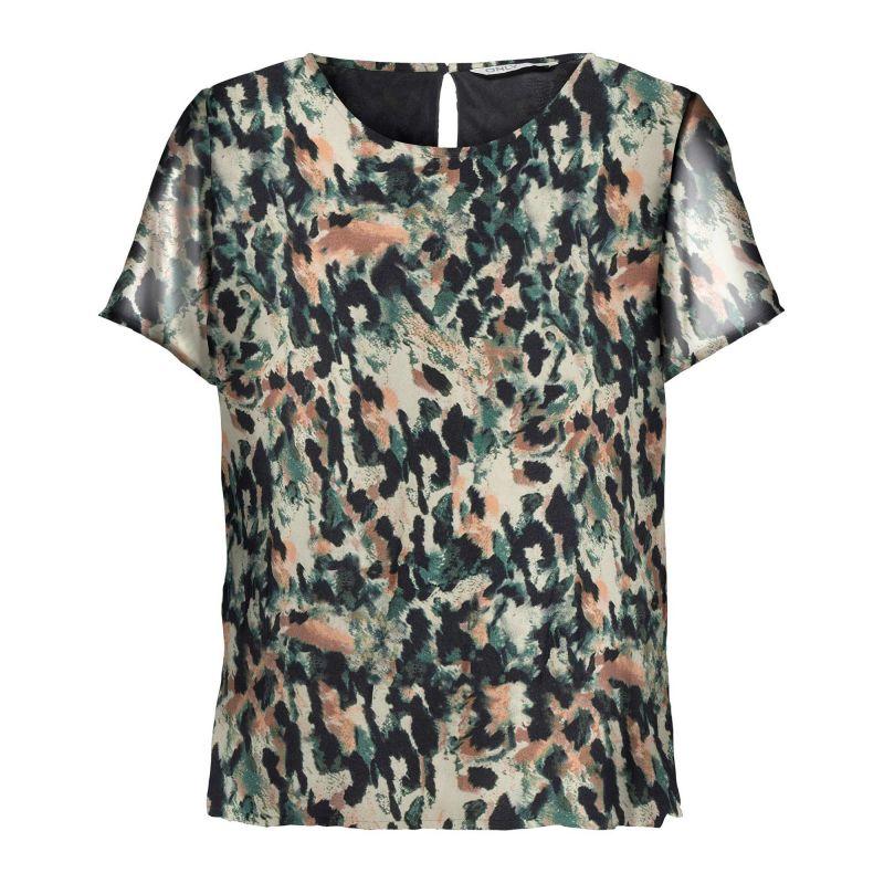 

ТОЛЬКО женский топ с короткими рукавами и леопардовым принтом