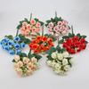 7 Colors Simulated Diamond Rose Flower DIY Party Decoration Festival Supplies Vintage Silk Rose Wedding Fake Flowers Home Decor
