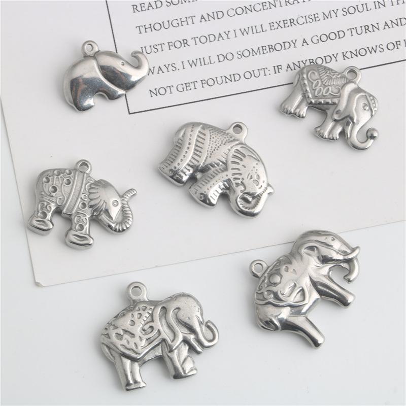 

Stainless Steel Elephant Charm Necklace & Bracelet DIY Jewelry Accessories Model 1