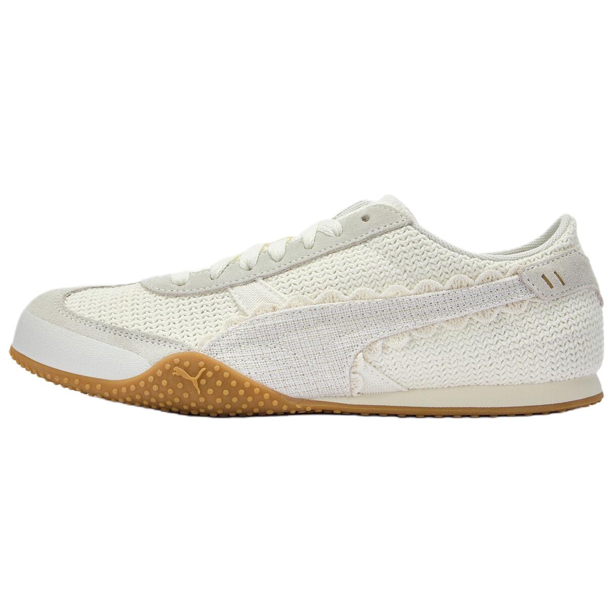 

Puma Bella Ut Fabric Cow Split Leather Rubber Comfortable Versatile Low Top Casual Shoes Women sneaker Off-White 408810-01 35.5