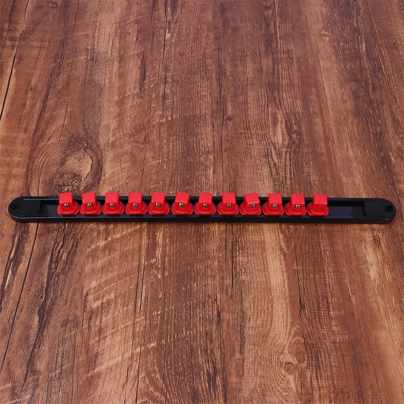 1/2 1/4 3/8 Socket Clip Rail Holder Socket Sliding Stand Sleeve Rail Rack Tool 360° Swivel Socket Organizer Abs Socket Organizer