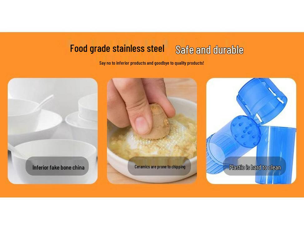 Stainless Steel Manual Ginger and Garlic Grater