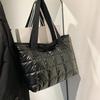 Large-capacity bag women's bag new casual shoulder bag embroidery thread commuter tote bag simple