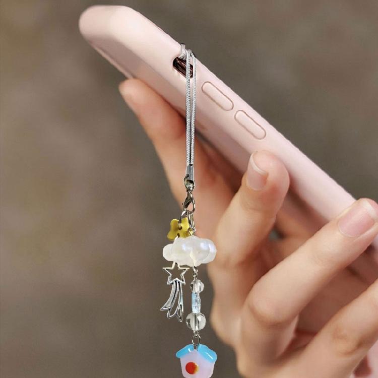 Meteors Rain Cloud Cottage Beaded Phone Chain Jewelry for Birthday Christmas