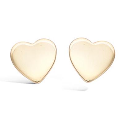 [N5320] - Gold Plated 'Love' Earrings (hearts) - 8x8 Mm