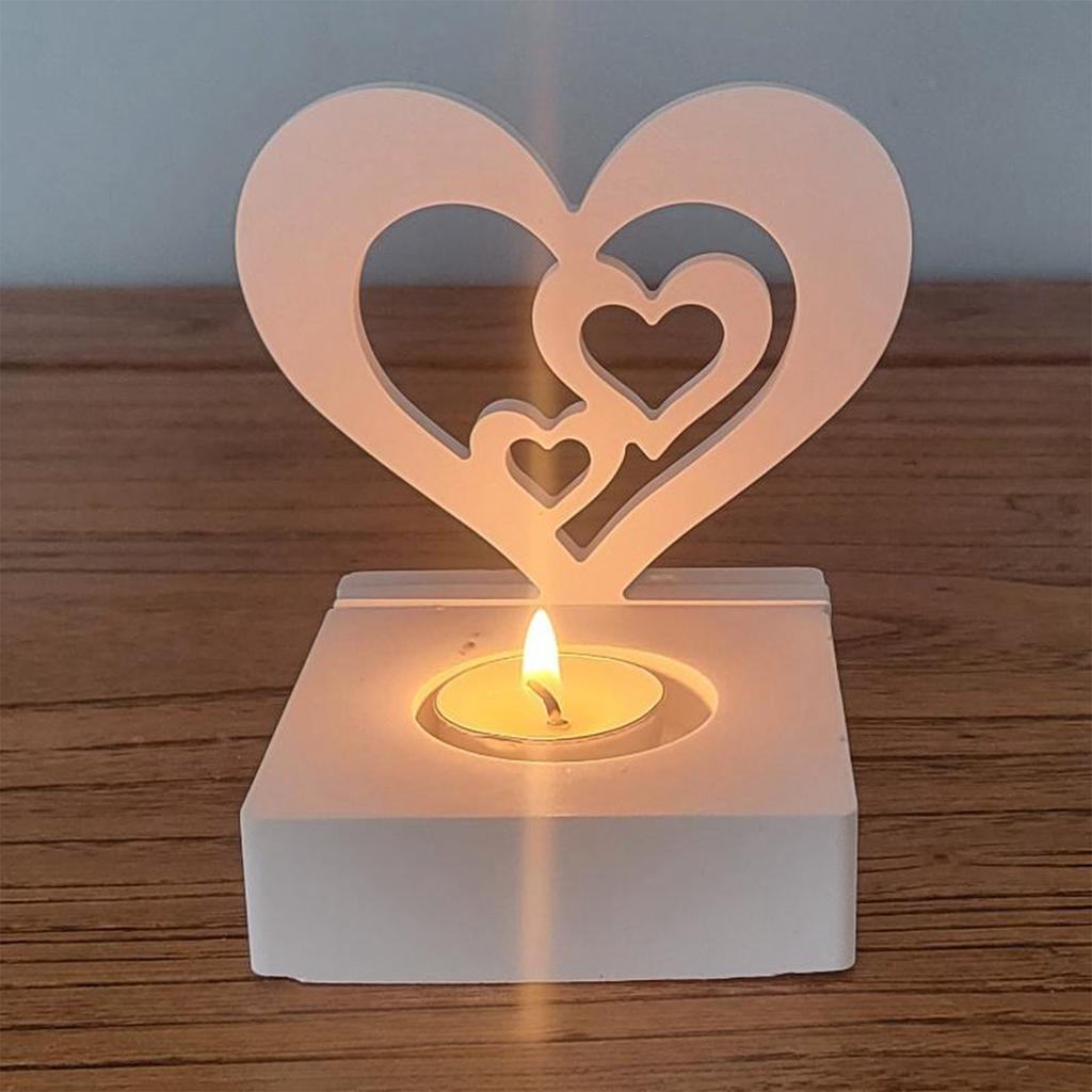 Heart Candle Holder Castings Molds Resins Moulds Bird Clay Molds DIY Rabbit Candlesticks Silicone Molds Home Decorations