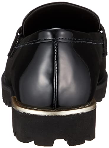 Carino CAWG22304 Women's Black Patent Leather Loafers, Size 23.0 Cm
