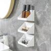 White/Transparent Oblique Opening Storage Box Wall Mounted Cosmetics Lipstick Shelf  Bathroom