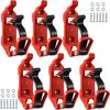 6 Stück Schaufelhalter für Autodachgepäckträger Achthalter-Kit Dachgepäckträger Rotes Metall für LKW, Boot, Militärausrüstung und Werkzeuge