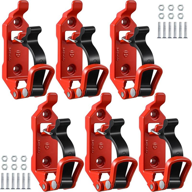 

6 PCS Shovel Holder For Car Roof Rack Ax Holder Kit Roof Rack Red Metal For Truck Boat Militaryequipment And Tools червоний