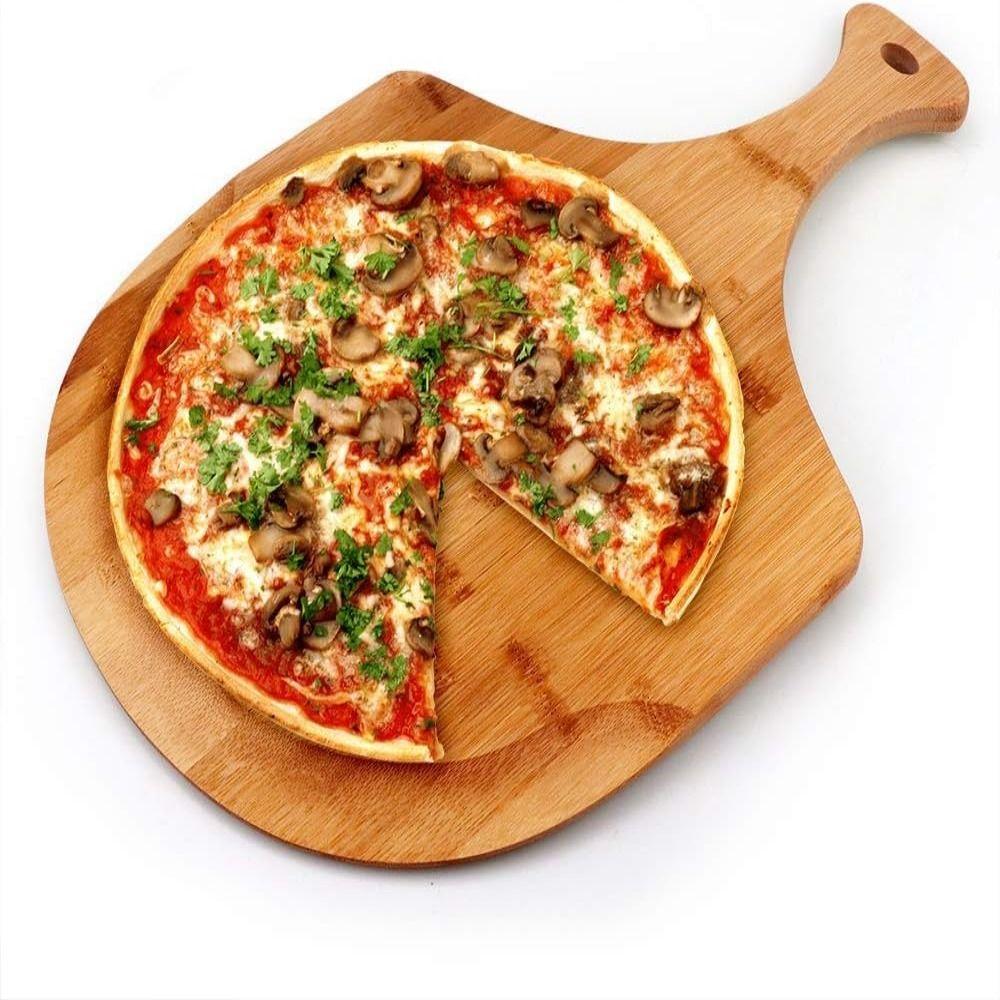 Smooth Long Handle Wooden Pizza Paddle Nonstick Bamboo Pizza Cutting Board Pizza Peel  Baking Tool