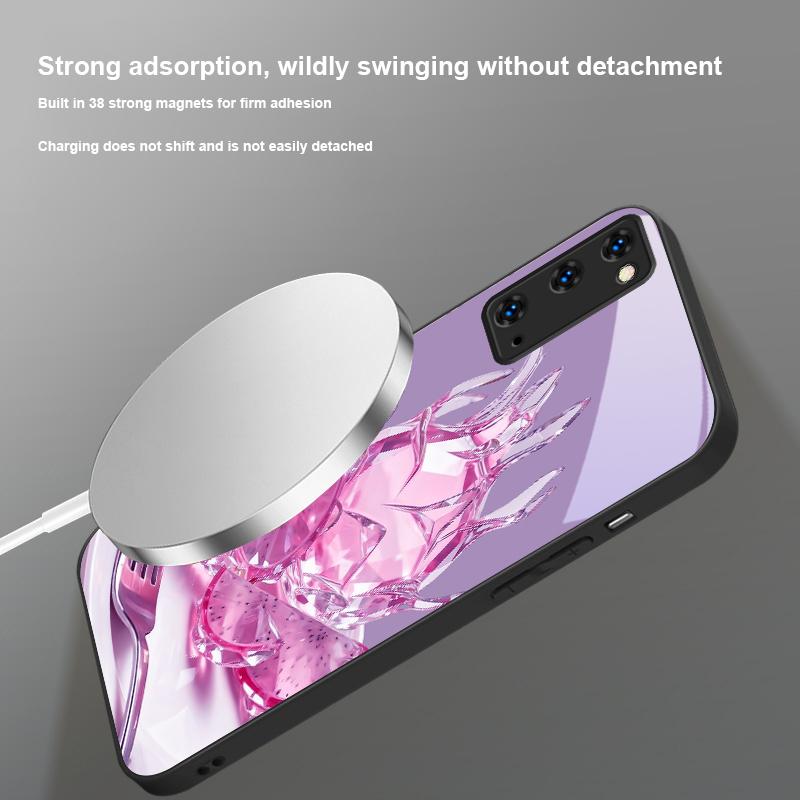 Familiar Dragon Fruit For Magsafe Samsung S25 S25 Edge S25Ultra S8 9 10 20 S21 Pro 22 Plus S23 FE S24 Ultra Glass Phone Case