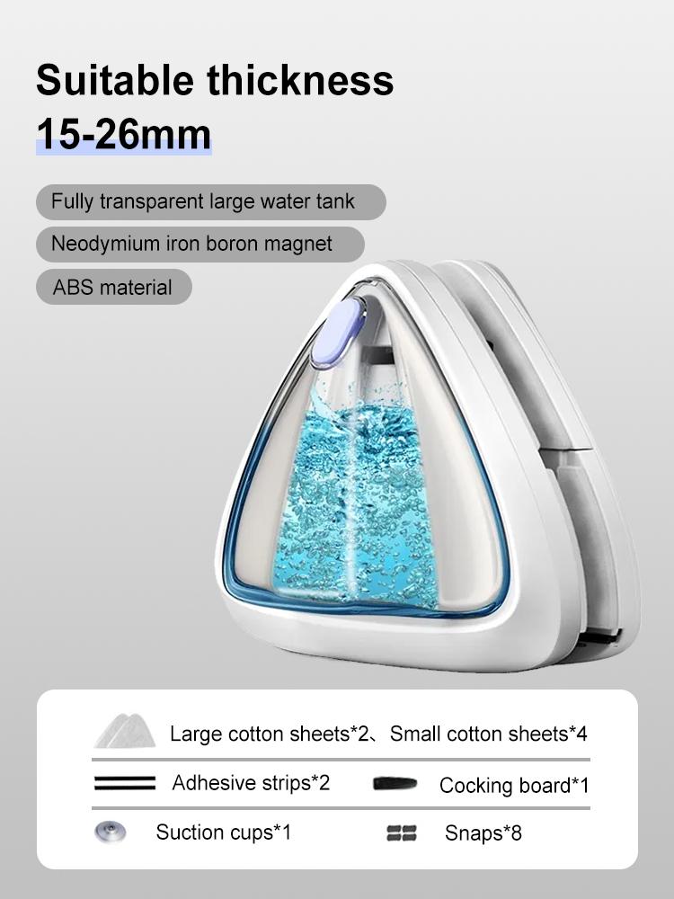 Double Sided Magnet Windows Cleaner Automatic Drainage Wiper Glass Window Washer Window Cleaner Brush Household Cleaning Tool