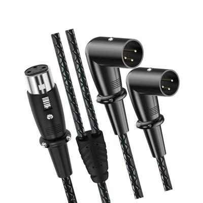 Professional 3Pin Splitter Cable 1 Female To 2 Male Microphone Cable 3Pin Y Splitter Cable Balanced Splitter Cord