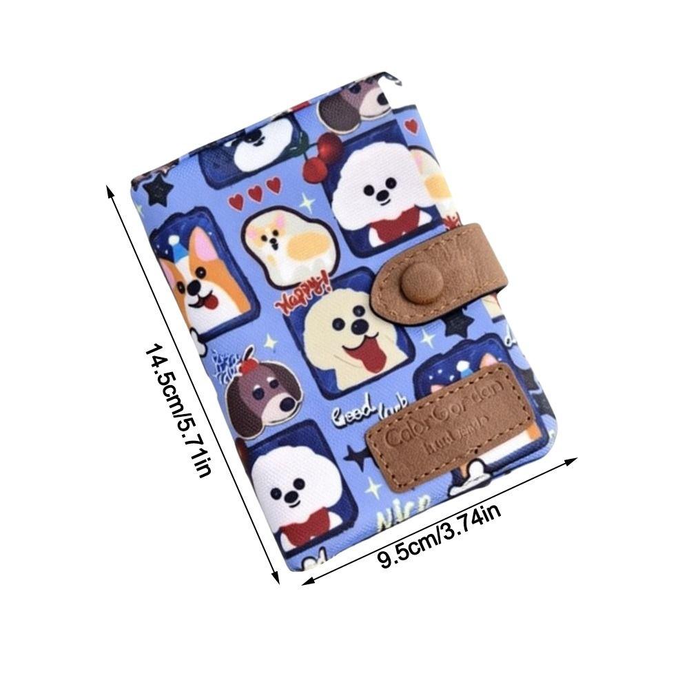 Cute Zipper Hasp Short Wallet PU Leather-Capacity Coin Purse Little Bear Puppy Card Holder Women Girls