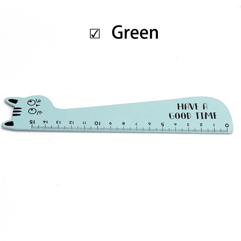 ZHILANS Cat Ruler Kawaii Accessories Cute Ruler Novelty Stationery Patchwork Ruler Color : Green ZHILANS Cat Ruler Kawaii Accessories Cute Ruler Novelty Stationery Patchwork Ruler Color : Green