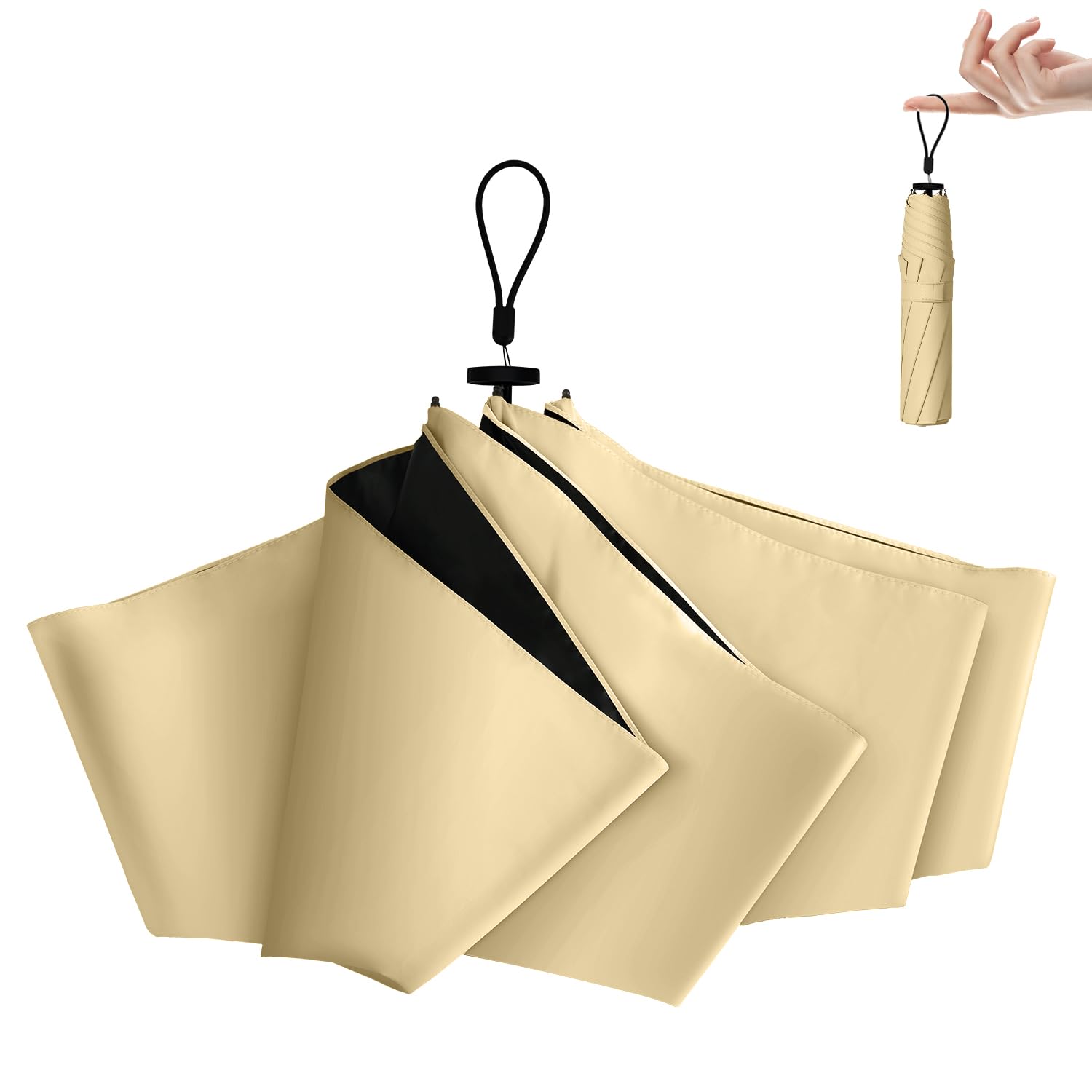 

Летняя модель Ультралегкий зонт от солнца Защита от УФ лучей Полное затенение Блокировка тепла Сертифицированный JIS Складной зонт от солнца для солнечных и дождливых дней Компактный