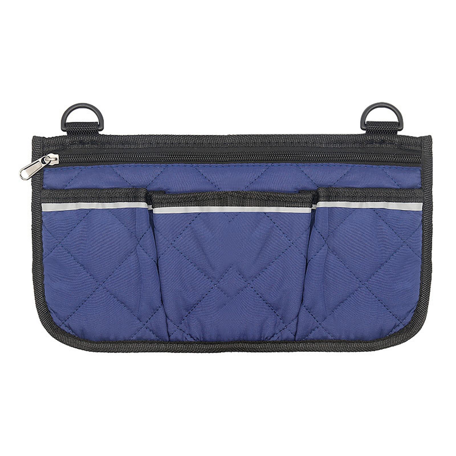 

Wheelchair side armrest bag Reflective strip Portable polyester storage and hanging bag One Size