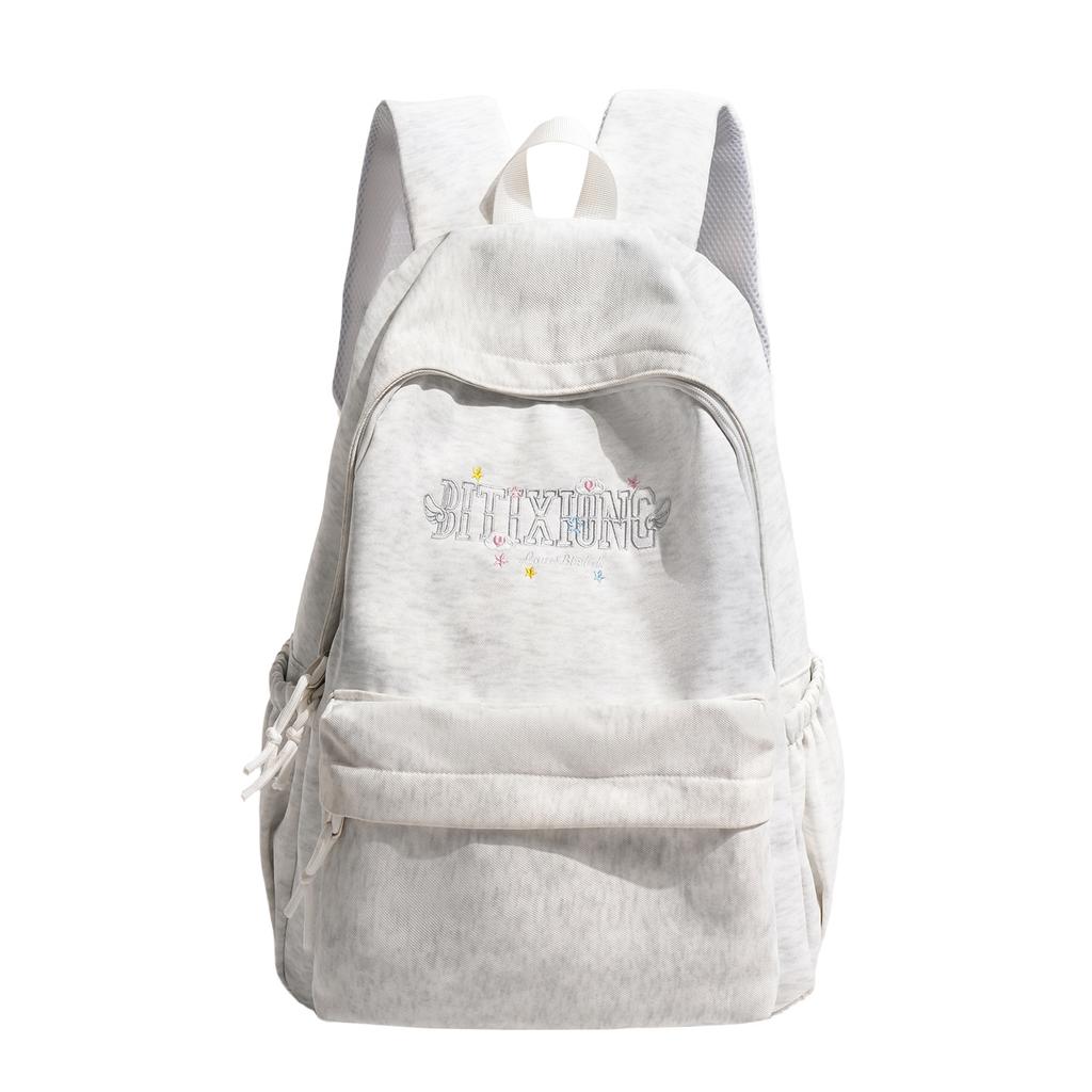 Schoolbag Junior high school student schoolbag female new cute large capacity embroidered student backpack simple versatile college backpack