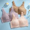 Large Size Bra for Women Without Steel Rims Thin Bra for Women with Lace Double Breasted Anti Sagging Breathable Bra