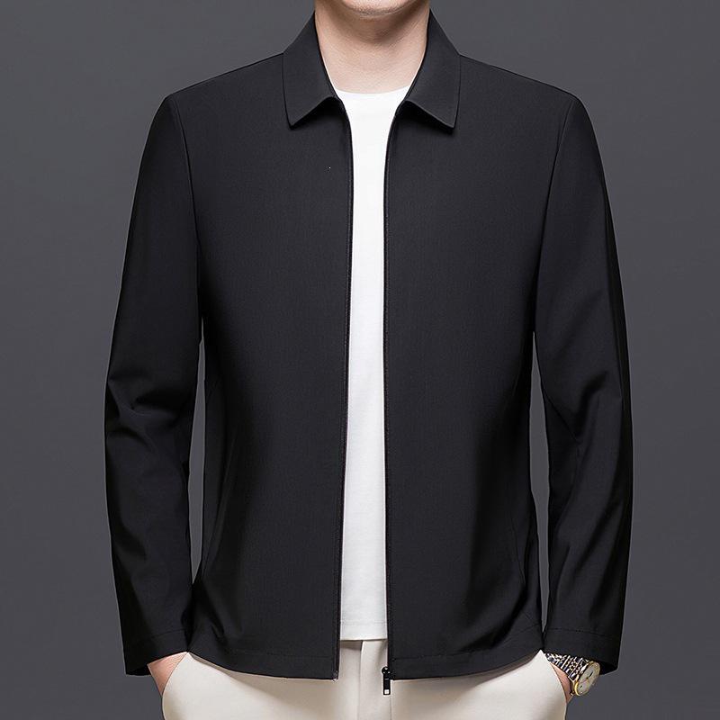 Men's Ice Silk Lapel Jacket - Lightweight, Versatile, Trendy Spring/Summer Outdoor Sun Protection Top