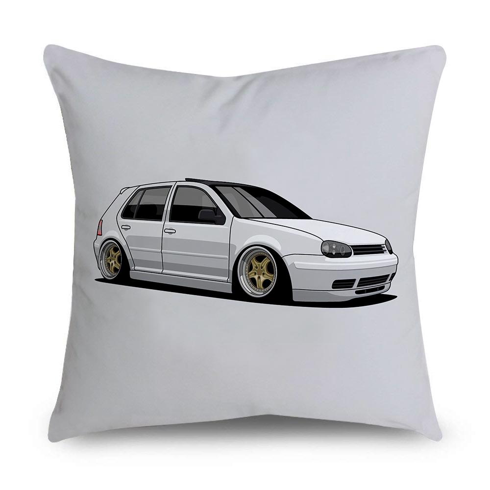 Car Pattern Printing Simple Pillowcase Classic Peach Skin Cushion Cover Pillowcase Home Sofa Car Seat Decoration Pillowcase