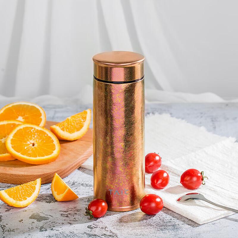 TAIC Pure Titanium Double-Layer Insulated Straight Mug