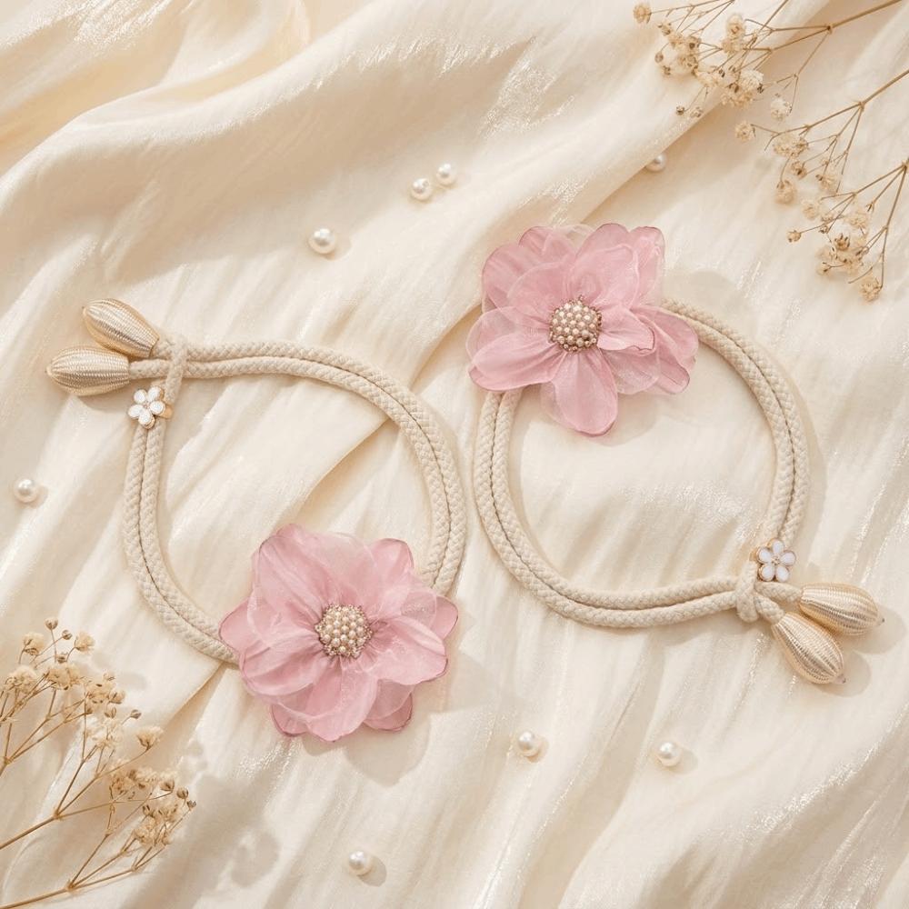 Romantic Flower Window Tiebacks Adjustable Synthetic Fibers Curtain Straps Clips Exquisite Decorative Curtain Buckle Party