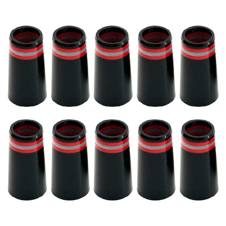 10Pcs Golfs Iron Ferrules, Golfs Tapered Ferrule for Parallel Shaft, Collared Rubber Ferrules with Rings for Golfs Iron