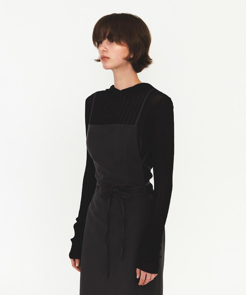 Daiaegeuneol Ribbed Hoodie Knit (Dark Grey)