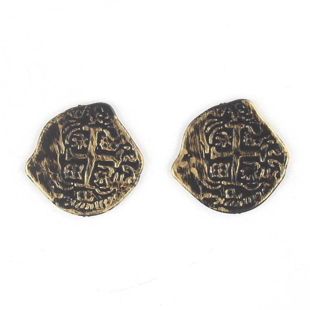 Childrens Toys Retro Caribbean Pirates Coin Simulated Movie Coin Coins Prop Plastics Electroplated Pirate Coins Party