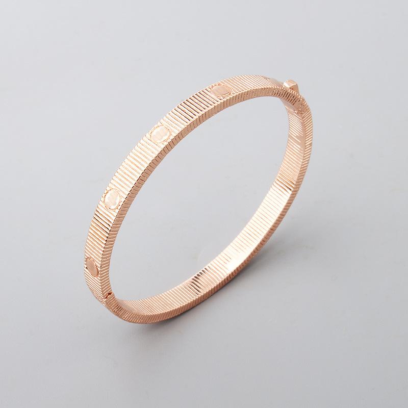 New Love Endless Striped Strap Bracelet Set Temperament Men and Women High-end Couple Rings