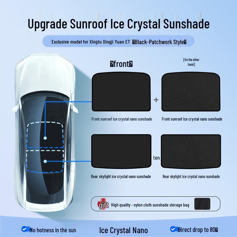2024 Chery Xingji Era ET Sunroof Sunshade: Heat Insulation & Sun Protection Car Roof Canopy Accessories