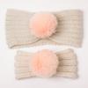 New parent-child autumn and winter warm headscarf set, mother and baby knitted wool headband, girls' headband