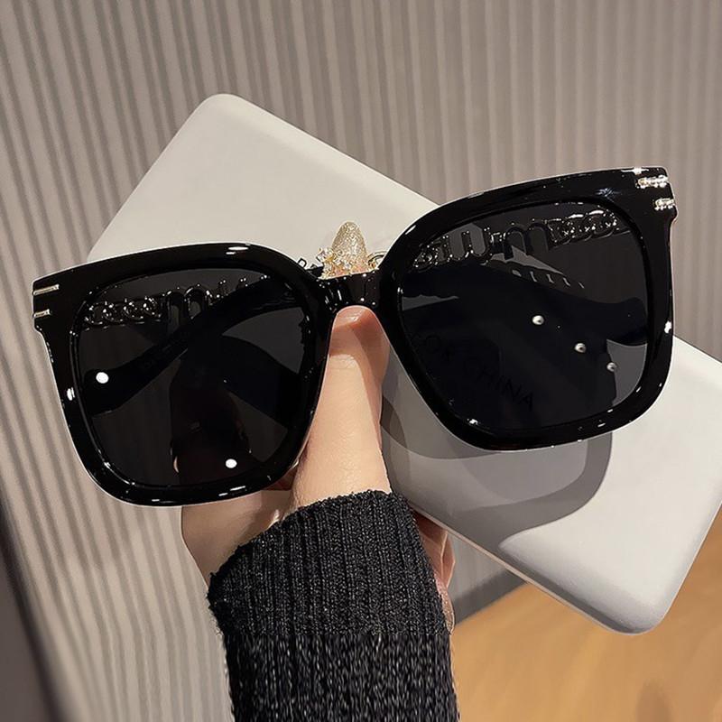 New fashion square frame sunglasses for women luxury UV protection large frame all-match glasses DS-2324