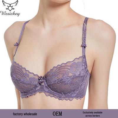 French Lace Underwire Bra: Sexy, Sheer, Anti-Sag, Perfect for Large Busts