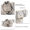 Damen Runder Schnallen Gürtel Modischer Lässiger Verstellbarer Bequeme Textur Gürtel für Formelle Lockere Hosen Kleid Schlangenmuster