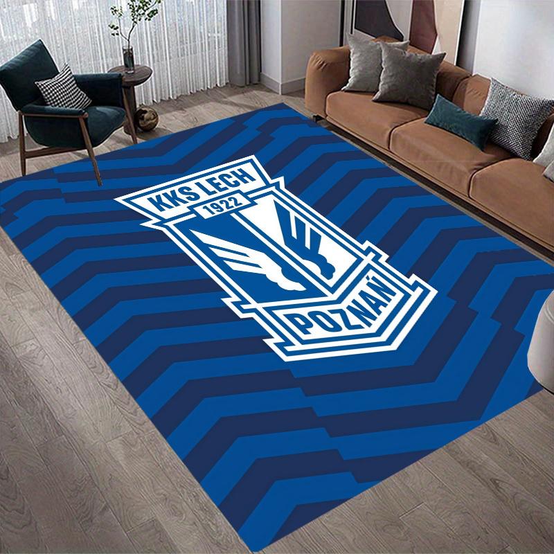 Lech Poznań Home Sofa Decoration for Living Room & Bedroom, Non‑Slip Play Flannel Floor Mat for Game Room