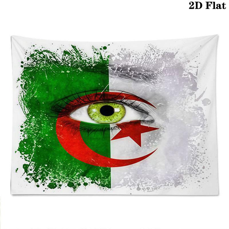 Algerien Nationalmannschaft Wandteppich Ästhetischer Wandbehang Bedruckter Stoffdecke Dekorative Wandteppiche für Schlafzimmer Wohnzimmer Heimdekoration