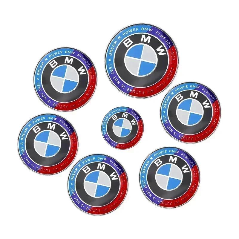 

2025 Hot 7pcs 82mm 74mm 45mm Car Front Bonnet Hood Rear Tail Trunk Emblem Badge Logo For Bmw E46 E39 E38 E90 E60 Z3 Z4 X3 X5 X6