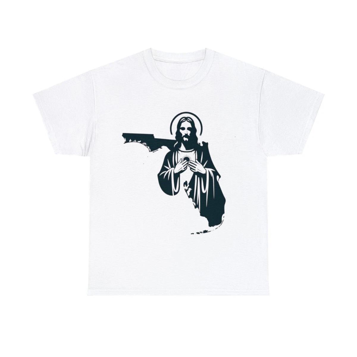 Unisex Adult T Shirt Jesus Christ Religious Christian Florida Faith Floridian L
