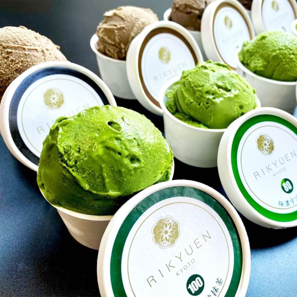 

Подарочный набор мороженого Киото Рикюэн Матча и мороженого Ходзича А и расслабляющий премиальный набор мороженого с Удзи Матча и Куро Идеальный чай или лед