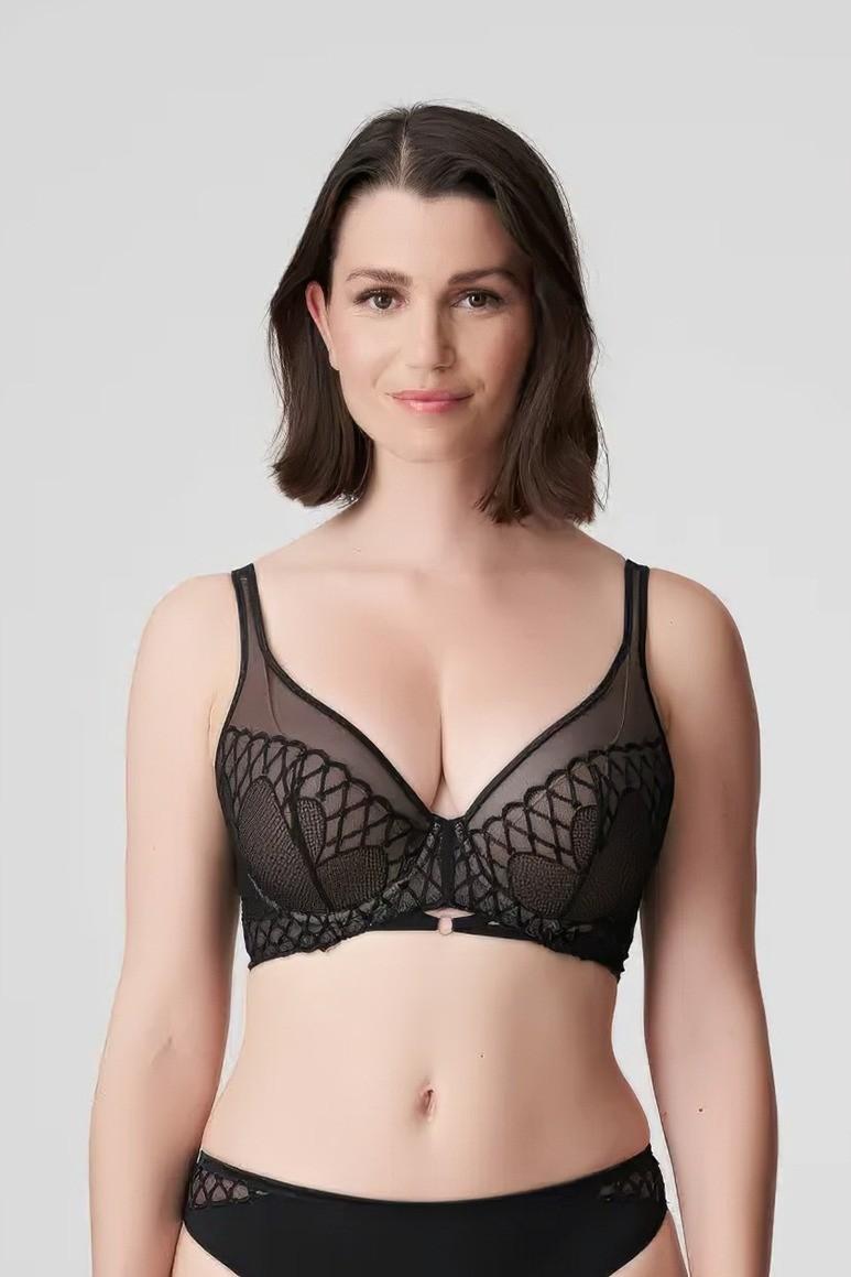 

Бюстгальтер із ущільненою чашкою Prima Donna (92508) 80C прозорий колір чорний