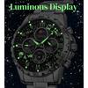 Luxury Watches For Men Chronograph Stainless Steel Man Wristwatch Waterproof Luminous Sport Military Men's Quartz Watch