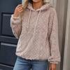 Women's Fashion Casual Solid Color Print Long Sleeve Hooded Hoodies & Sweatshirts