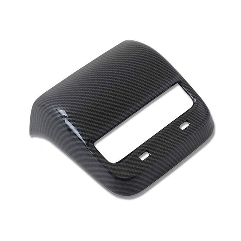 Authentic For Tesla Model 3 Model Y 2017- Interior Car Rear Air Condition Vent Outlet Cover Trim, Carbon Fiber Pattern Carbon Fiber Pattern